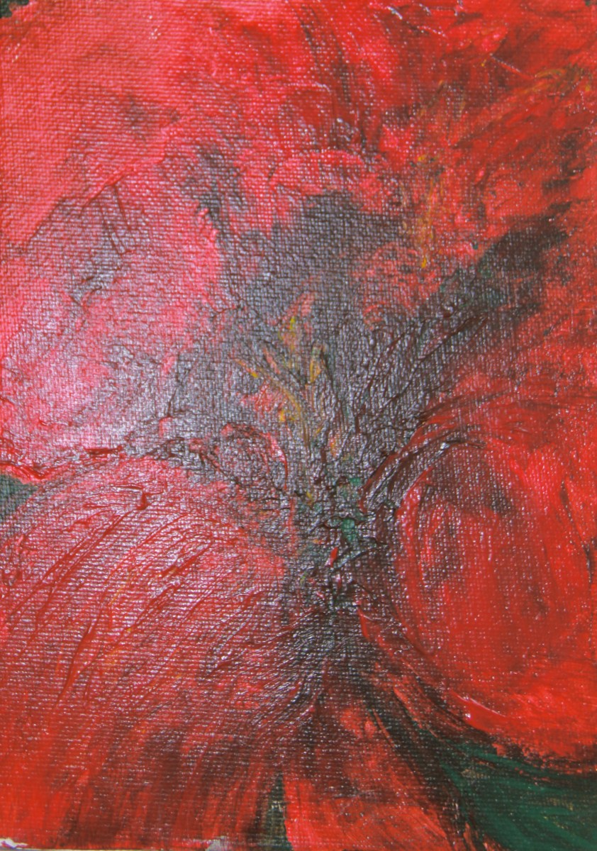 Poinsettia in acrylic